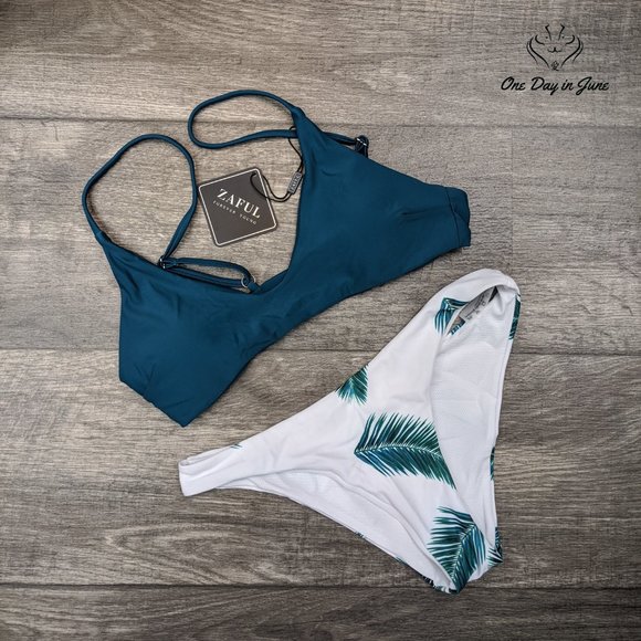 Push-up Floral Leaf Print Padded Bikini - Picture 3 of 3